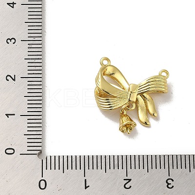 Rack Plating Brass Micro Pave Clear Cubic Zirconia Pendants KK-H473-16G-1