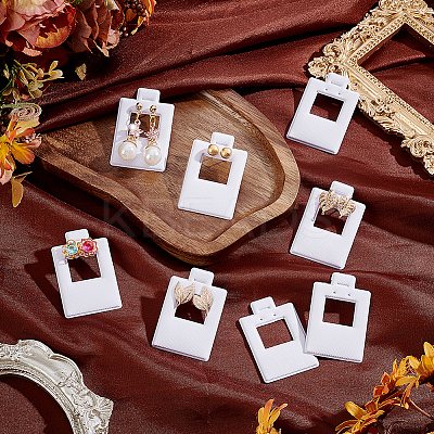 PVC Earring Organizer Display Stands for Jewelry Display Rack EDIS-WH0011-06B-1