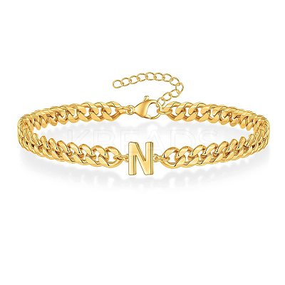 Letter 304 Stainless Steel Link Bracelets FS-WG7830E-13-1