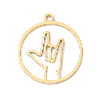 304 Stainless Steel Pendants STAS-Z131-01B-G-1