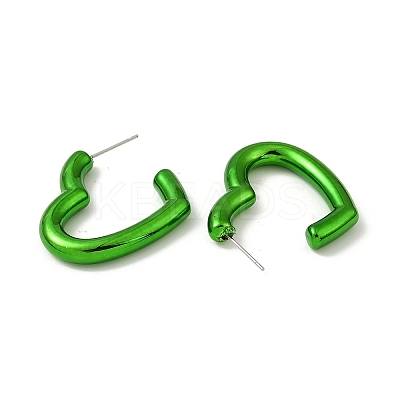 Heart Acrylic Stud Earrings EJEW-P251-15-1