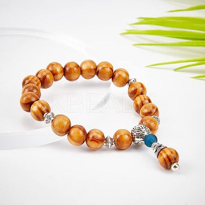 900Pcs 3 Style Round Natural Wood Beads WOOD-OC0001-95-1