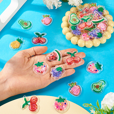 35Pcs 7 Styles PVC Plastic Cabochons KY-TA0001-43-1
