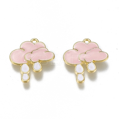 Alloy Enamel Pendants ENAM-M043-02G-03-RS-1