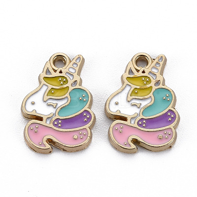 Alloy Enamel Pendants ENAM-N055-012B-NR-1
