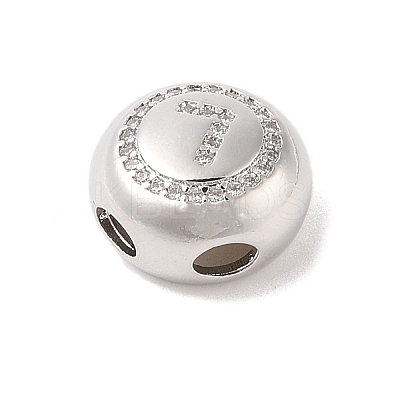 Rack Plating Brass & Cubic Zirconia Pendants KK-Z047-07P-L-RS-1