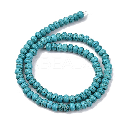 Synthetic Turquoise Beads Strands TURQ-G109-6x4mm-10-1