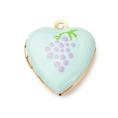 304 Stainless Steel Heart Locket Pendants STAS-Z168-02G-01-1