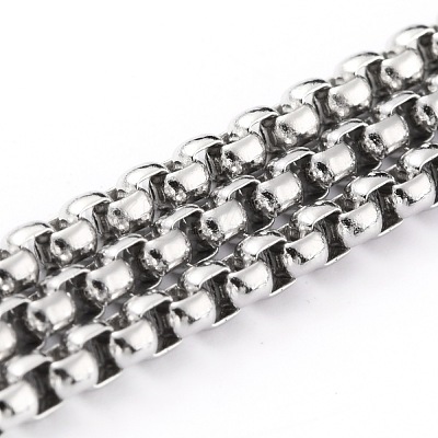 Tarnish Resistant 304 Stainless Steel Box Chains CHS-B001-01P-1