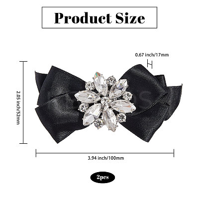 2Pcs Detachable Bowknot Polyester Ribbon Shoe Decoration FIND-FG0003-03C-1