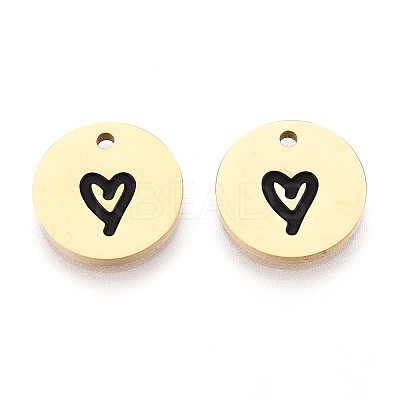 304 Stainless Steel Enamel Charms STAS-T064-69G-02-1