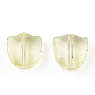 Spray Painted Transparent Glass Beads GLAA-T022-26-A04-1