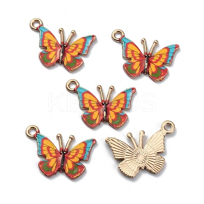 Alloy Enamel Printed Pendants ENAM-CJC0006-66D-1