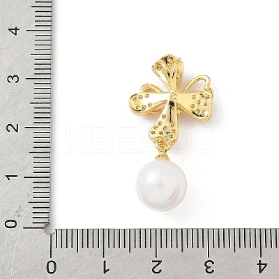 Brass Micro Pave Cubic Zirconia Pendants KK-F905-21G-01-1