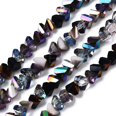 Electroplate Glass Beads Strands X-EGLA-N002-06E-1