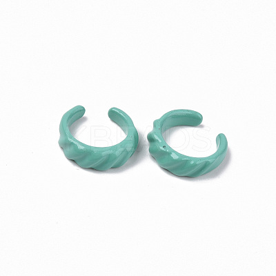 Spray Painted Alloy Cuff Rings X-RJEW-T011-04-RS-1