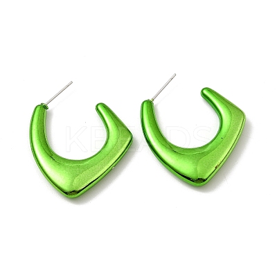Polygon Acrylic Stud Earrings EJEW-P251-32-1
