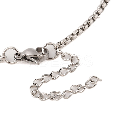 Non-Tarnish Vacuum Plating 304 Stainless Steel Ring Pendant Necklaces NJEW-N055-22B-P-1