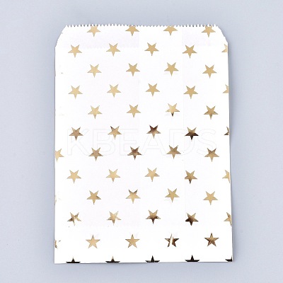 Star Pattern Eco-Friendly Kraft Paper Bags X-AJEW-M207-G01-03-1