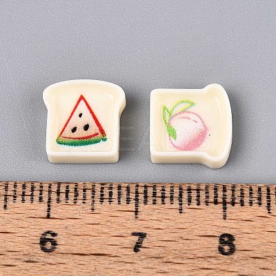 Fruits Theme Opaque Resin Cabochons CRES-T025-17-1