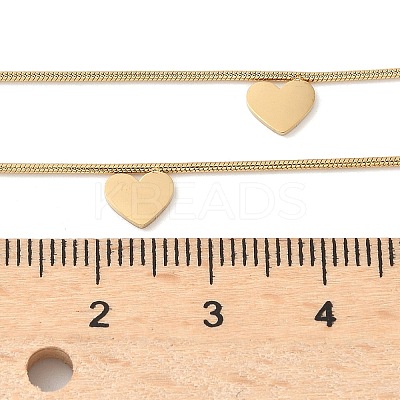 Heart 304 Stainless Steel Double Layered Necklaces for Women NJEW-C082-02G-1
