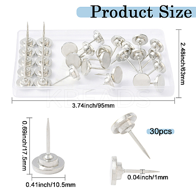 30Pcs Zinc Alloy Drawing Pins FIND-WH20033-036S-1