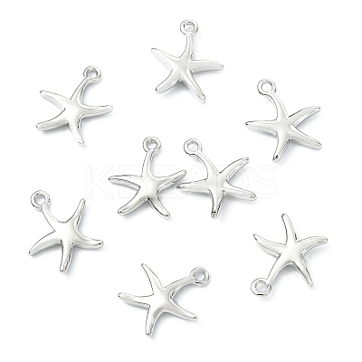SHEGRACE Brass Starfish Charms XGR0169P-99P-1