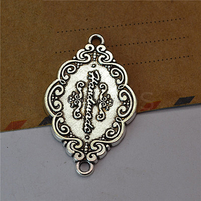Tibetan Style Retro Alloy Links PALLOY-TAC0014-21AS-1