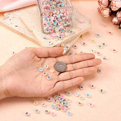 500Pcs 5 Styles Acrylic Beads MACR-TA0001-34-1