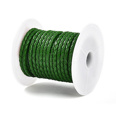 Braided Cowhide Leather Cord NWIR-N005-01K-3mm-1