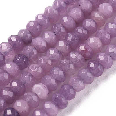 Dyed Natural Malaysia Jade Rondelle Beads Strands G-E316-2x4mm-39-1