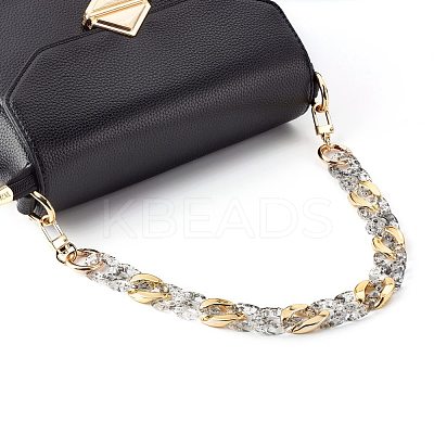 Transparent Spary Paint Acrylic Linking Rings Bag Handles AJEW-BA00092-1