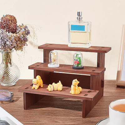 3-Tier Wooden Jewelry Organizer Display Risers ODIS-WH0058-19C-1