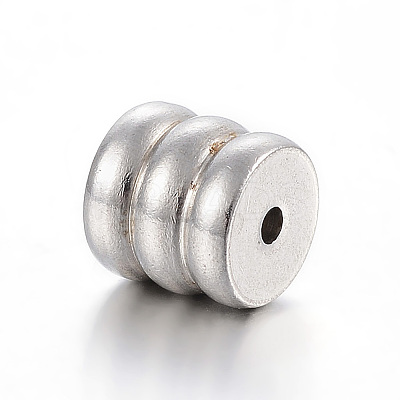 Tarnish Resistant 304 Stainless Steel Grooved Beads STAS-E425-019P-1