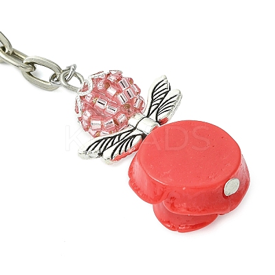 Resin & Alloy & Glass Keychain KEYC-MZ00015-1