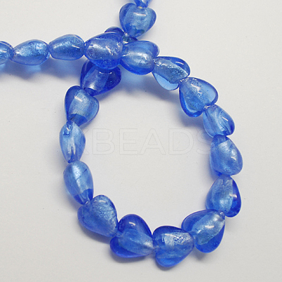 Handmade Silver Foil Glass Beads LS-X-FOIL-R050-12x8mm-12-1