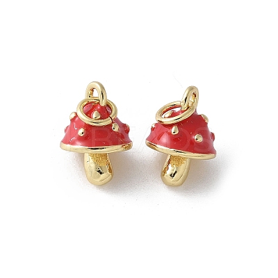 Brass Enamel Pendants KK-D336-05G-03-1