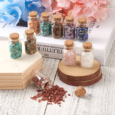 Glass Wishing Bottle Decorations STAS-CW0001-01-1