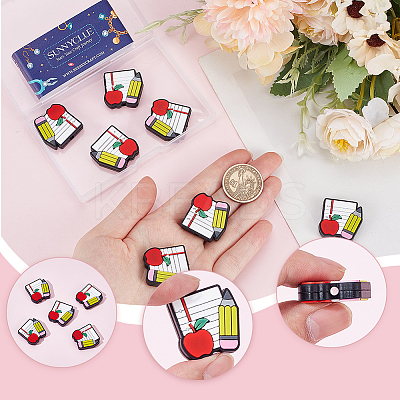 12Pcs Teachers' Day Food Grade Silicone Focal Beads SIL-SC0001-82-1