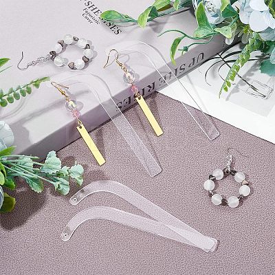 Acrylic Earring Display Sticks ODIS-WH0008-22-1