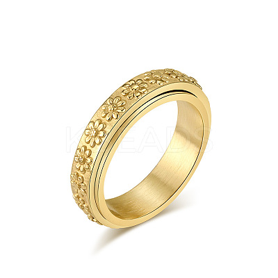 Simple Style 304 Stainless Steel Rotating Finger Rings FS-WGCAB4E-07-1