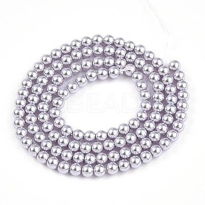 Baking Paint Pearlized Glass Pearl Bead Strands HY-N002-3mm-A04-1