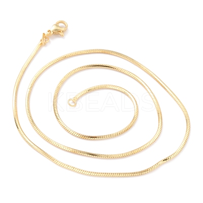 Brass Snake Chain Necklaces X-NJEW-I247-03G-1