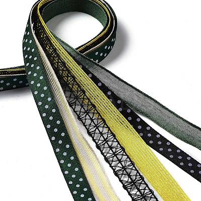 18 Yards 6 Styles Polyester Ribbon SRIB-C001-G03-1