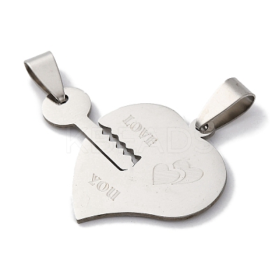 201 Stainless Steel Pendants STAS-Q342-52P-1
