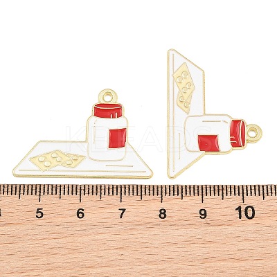Medical Theme Alloy Enamel Pendants AL-CBA2919-03G-10C-1