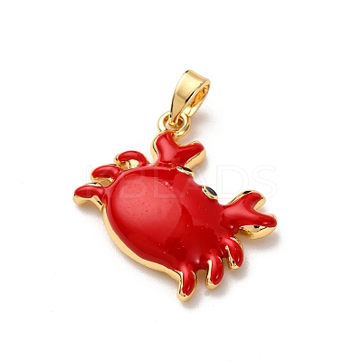 Brass Enamel Pendants LS-KK-K305-04G-1