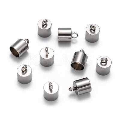Tarnish Resistant 304 Stainless Steel Cord Ends STAS-E020-8-1