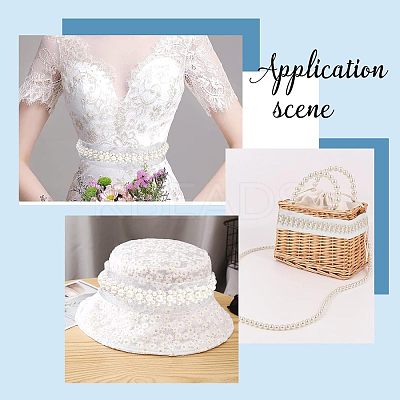Fabric with Plastic Beads Ribbon OCOR-FG0001-29-1