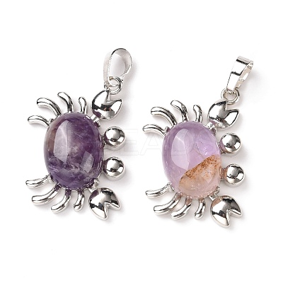 Natural Amethyst Pendants G-D469-01P-01-1
